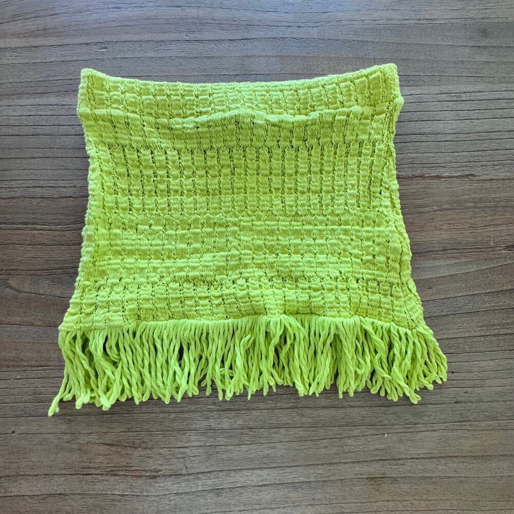 Celandine (Anthropologie) Sheer Knit Fringe Mini Skirt - Size XS - Picture 2 of 7